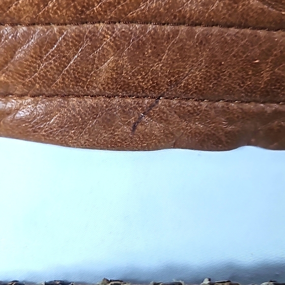 Zandra Rhodes Brown Faux Leather Handbag - Picture 3 of 11